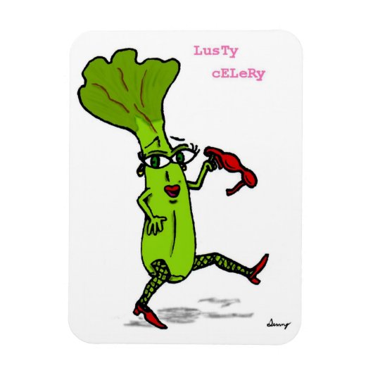 Lusty Celery Flexible Magnet (Vertikal)