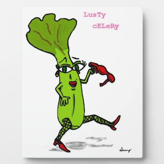 Lusty Celery Plaque Fotoplatte (Vorderseite)