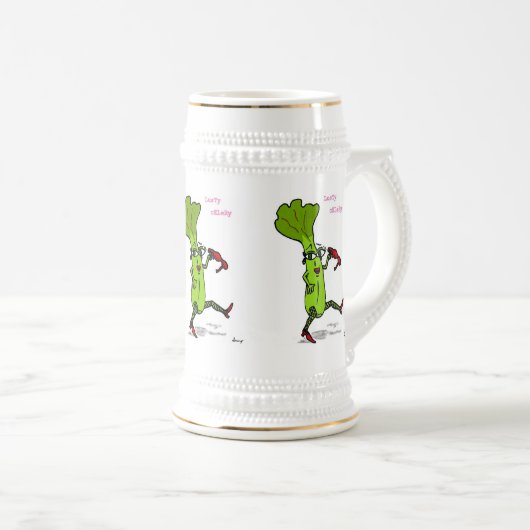 Lusty Celery Stein Bierglas (VorderseiteRechts)