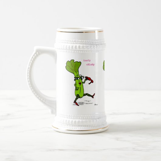 Lusty Celery Stein Bierglas (Links)