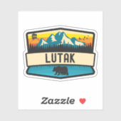 Lutak, Alaska Aufkleber (Blatt)