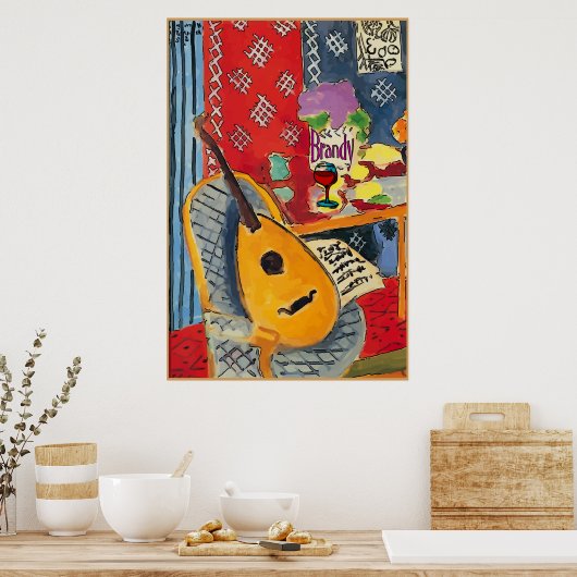 Lute & Brandy Glass Poster (Küche)