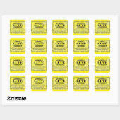 Lute License Square Aufkleber (Blatt)