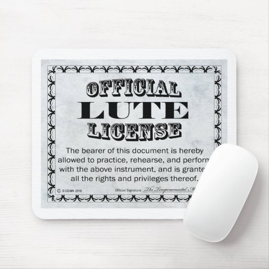 Lute Lizenz Mousepad (Mit Mouse)
