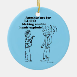 Lute Zombie Explode Keramik Ornament