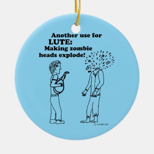 Lute Zombie Explode Keramik Ornament (Vorne)