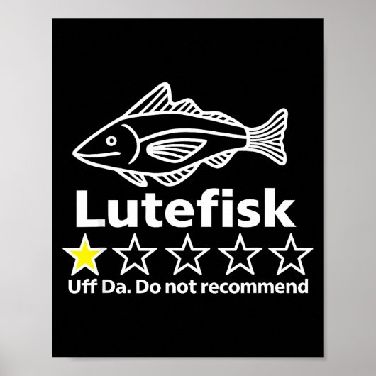 Lutefisk Highly Recommend Funny For Men Women  Poster (Vorne)