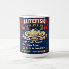 Lutefisk Loyalty Club Norwegian Coffee Mug Kaffeetasse