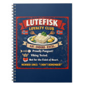 Lutefisk Loyalty Club Norwegian Spiral Notebook Notizblock (Vorderseite)