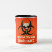 Lutefisk Warning: Biohazard – Funny Scandinavian Tasse (Zentrum)