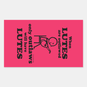 Lutes verbogenes rechteckiges Aufkleber