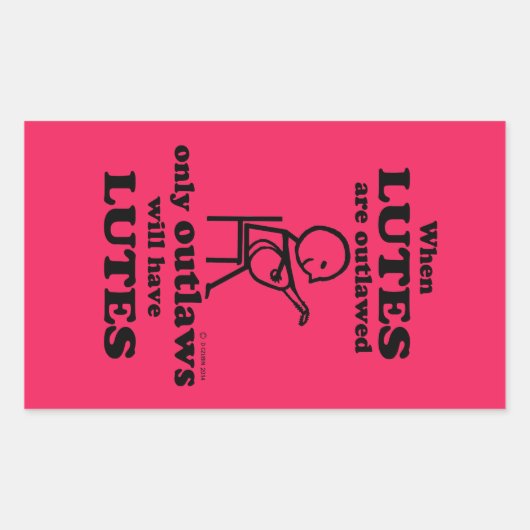 Lutes verbogenes rechteckiges Aufkleber (Vorderseite)