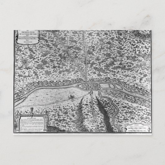 Lutetia oder der erste Plan von Paris Postkarte (Vorderseite)