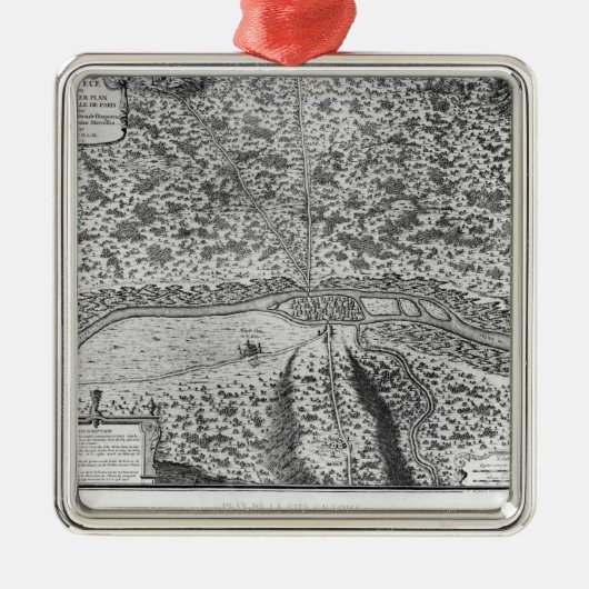 Lutetia oder der erste Plan von Paris Silbernes Ornament (Vorne)