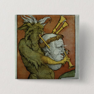 Luther als die Dudelsäcke des Teufels, c.1535 Button