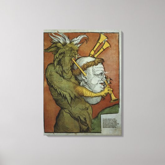 Luther as the Devil's Bagpipe, c.1535 Leinwanddruck (Vorderseite)
