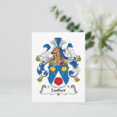 Luther Familienwappen Postkarte (Stehend Vorderseite)