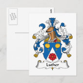 Luther Familienwappen Postkarte (Vorne/Hinten)