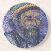 Luther Hampton Self Portrait Sandstein Untersetzer (Vorne)