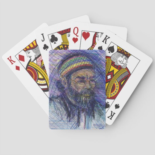 Luther Hampton Self Portrait Spielkarten (Rückseite)