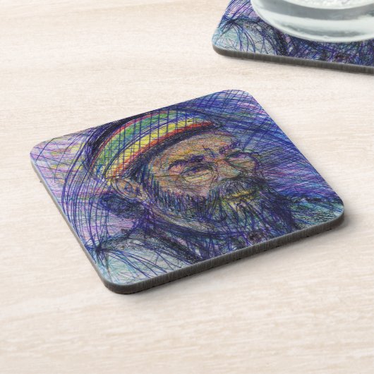 Luther Hampton Self Portrait Untersetzer (Linke Seite)