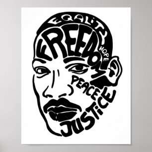 Luther King Sticker Poster