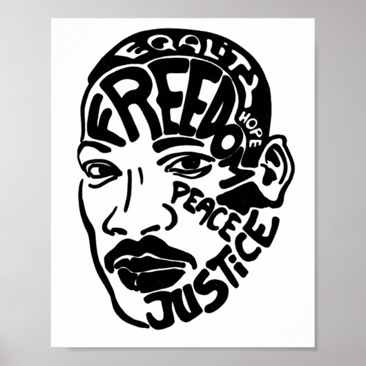 Luther King Sticker Poster (Vorne)