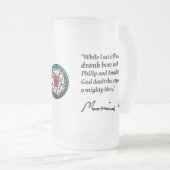 Luther mattierte Bier-Tasse Mattglas Bierglas (VorderseiteRechts)