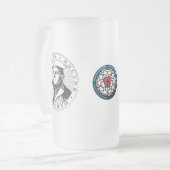 Luther mattierte Bier-Tasse Mattglas Bierglas (Vorderseite Links)