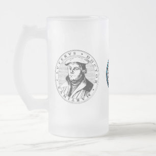 Luther mattierte Bier-Tasse Mattglas Bierglas