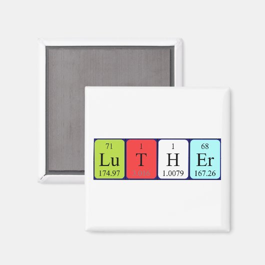 Luther Periodenmagnet Magnet (Vorderseite/Rückseite)