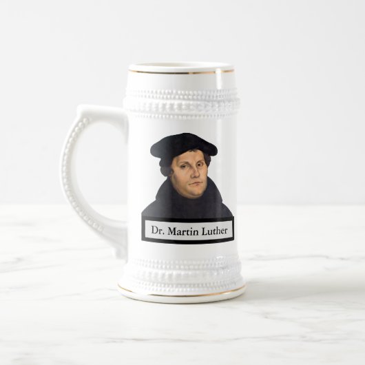 Luther Quote Beer Stein Bierglas (Links)