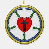 Luther Rose Embossed Look Keramik Ornament (Hinten)