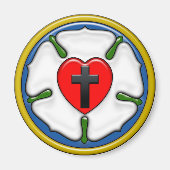 Luther Rose Embossed Look Magnet (Vorne)