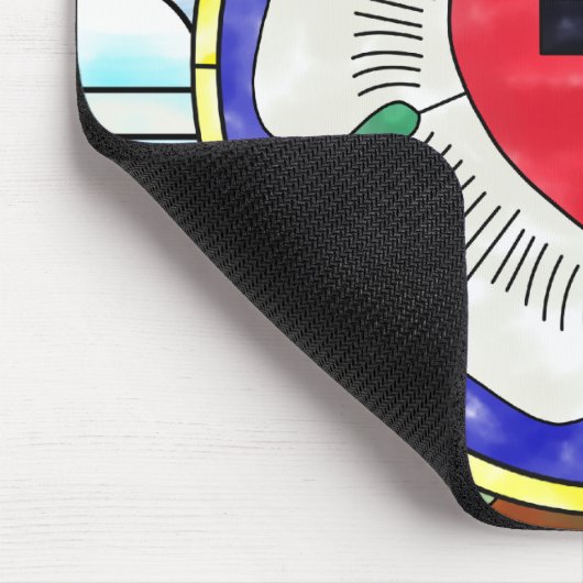 Luther Rose Glasmuskeln Mousepad (Ecke)