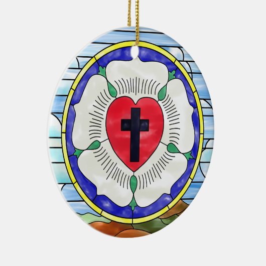 Luther Rose Glass Window Keramikornament (Rechts)