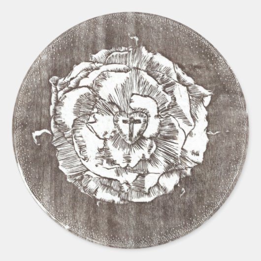 Luther-Siegel Runder Aufkleber (Vorderseite)