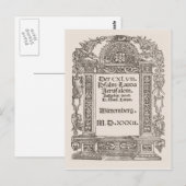 Luther, Wittemberg, 1532 Postkarte (Vorne/Hinten)