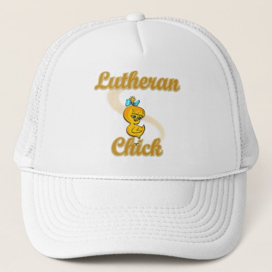 Lutheran Chick Truckerkappe (Vorderseite)