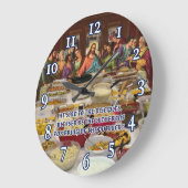 Lutheran Last Supper Potluck Große Wanduhr (Winkel)