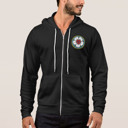 Lutheran Rose Hoodie (Vorderseite)