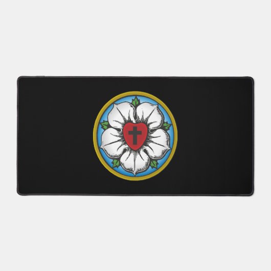 Lutheran Rose Schreibtischunterlage (Vorderseite)