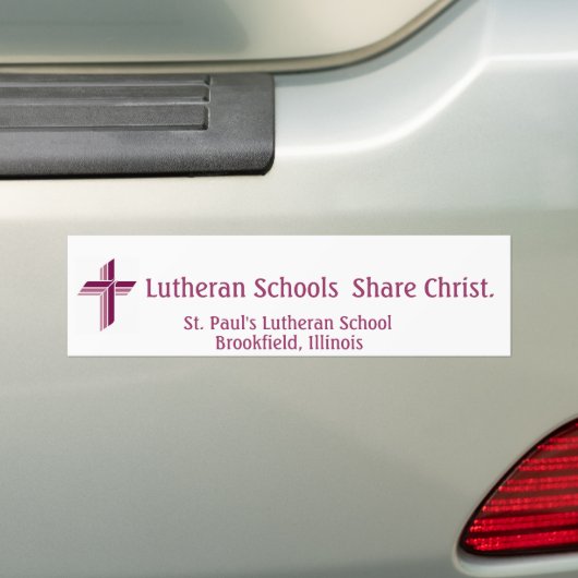 Lutheraner schult Autoaufkleber (Auf Auto)