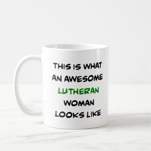 lutheranische Frau, großartig Kaffeetasse (Links)