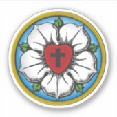 Lutherische Rose Aufkleber (Vorderseite)