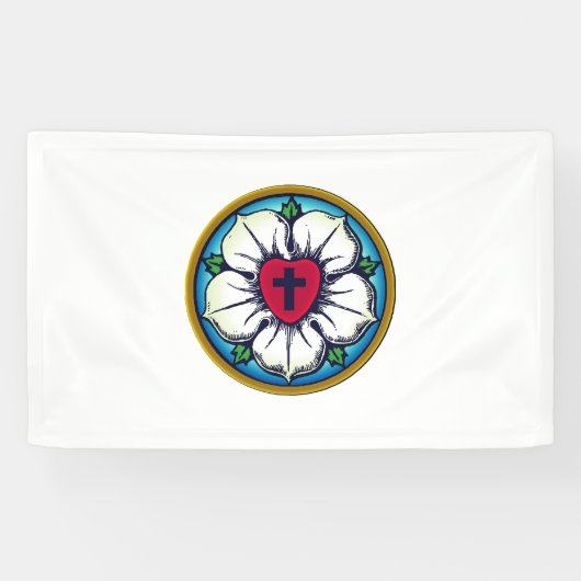 Lutherische Rose Banner (Horizontal)