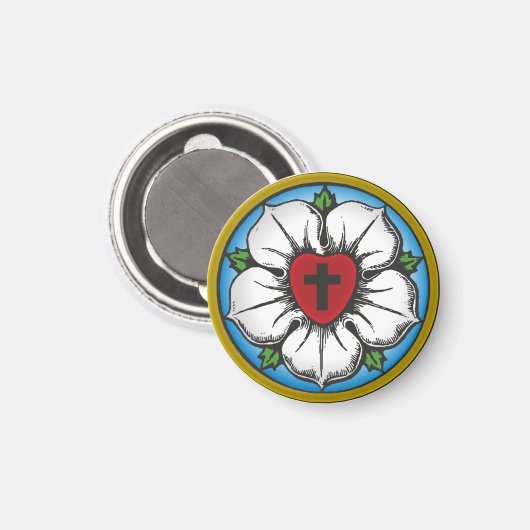 Lutherische Rose Magnet (Vorderseite/Rückseite)