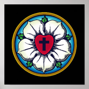 Lutherische Rose Poster