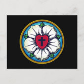 Lutherische Rose Postkarte (Vorderseite)