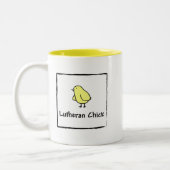 Lutherisches Küken Zweifarbige Tasse (Links)